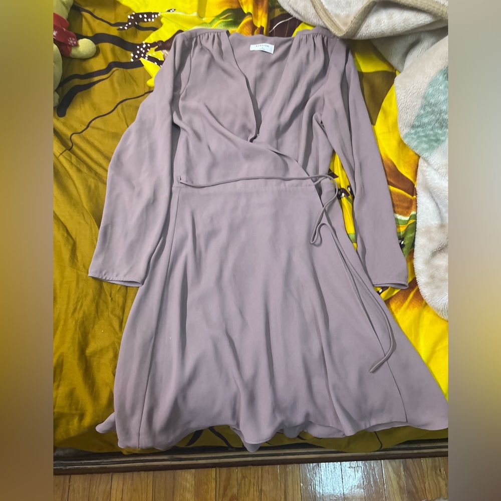 Aritzia long sleeve mauve dress